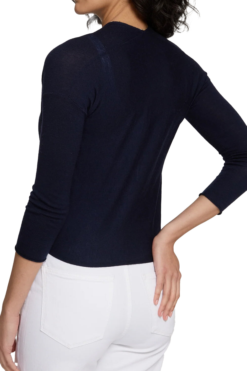 Easy Crop Cardi in Peacoat