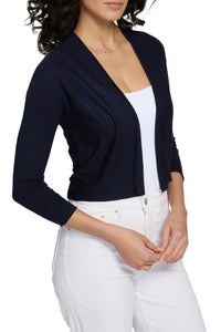 Easy Crop Cardi in Peacoat