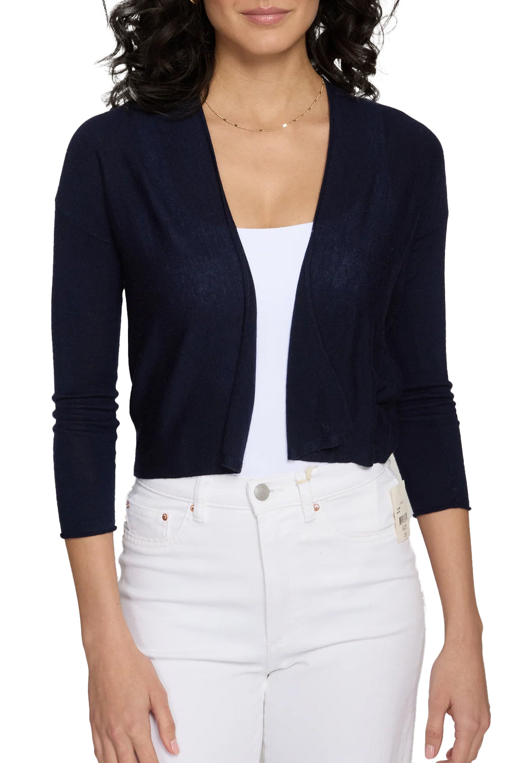 Easy Crop Cardi in Peacoat