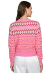 Fairisle Crew in Pink Combo