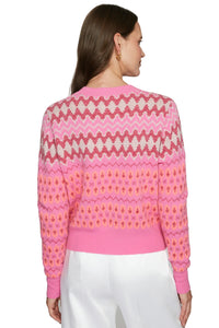 Fairisle Crew in Pink Combo