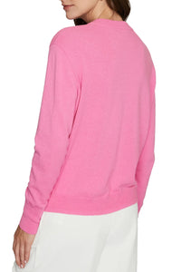 Snowscape with Skiers Sweater in Rasberry Combo