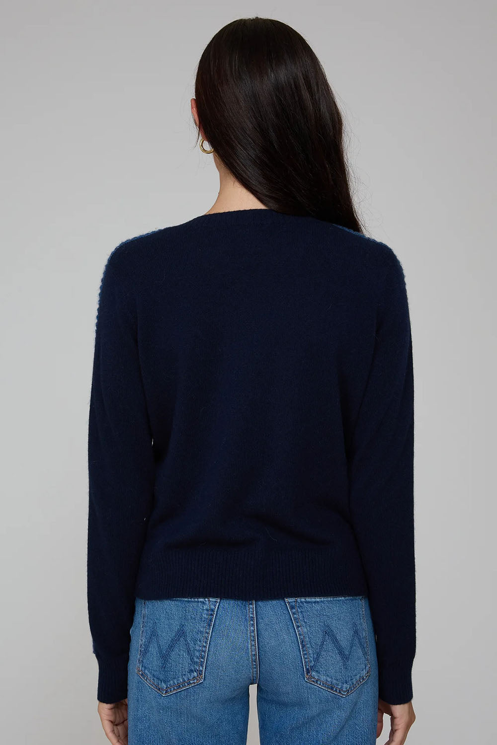 Jersey Crew with Chunky Racing Stripes in Navy Combo
