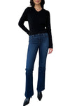 V Neck with High Cuffs in Black