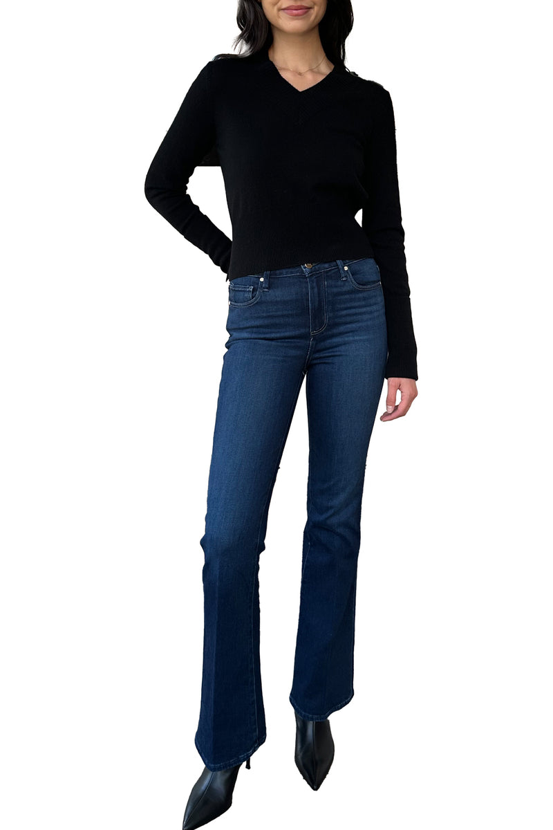 V Neck with High Cuffs in Black