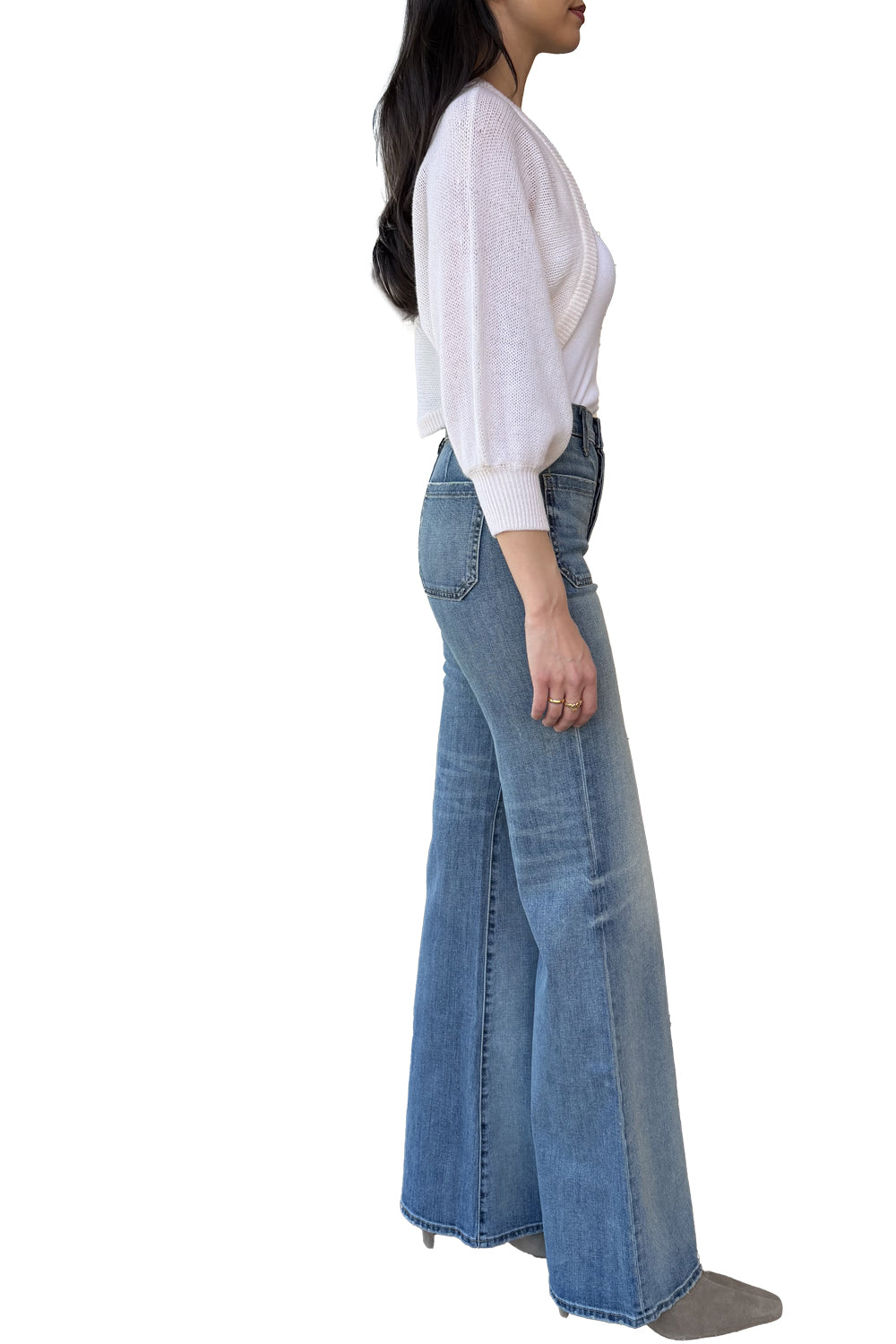 Loose Gauge Shrug in Chalk