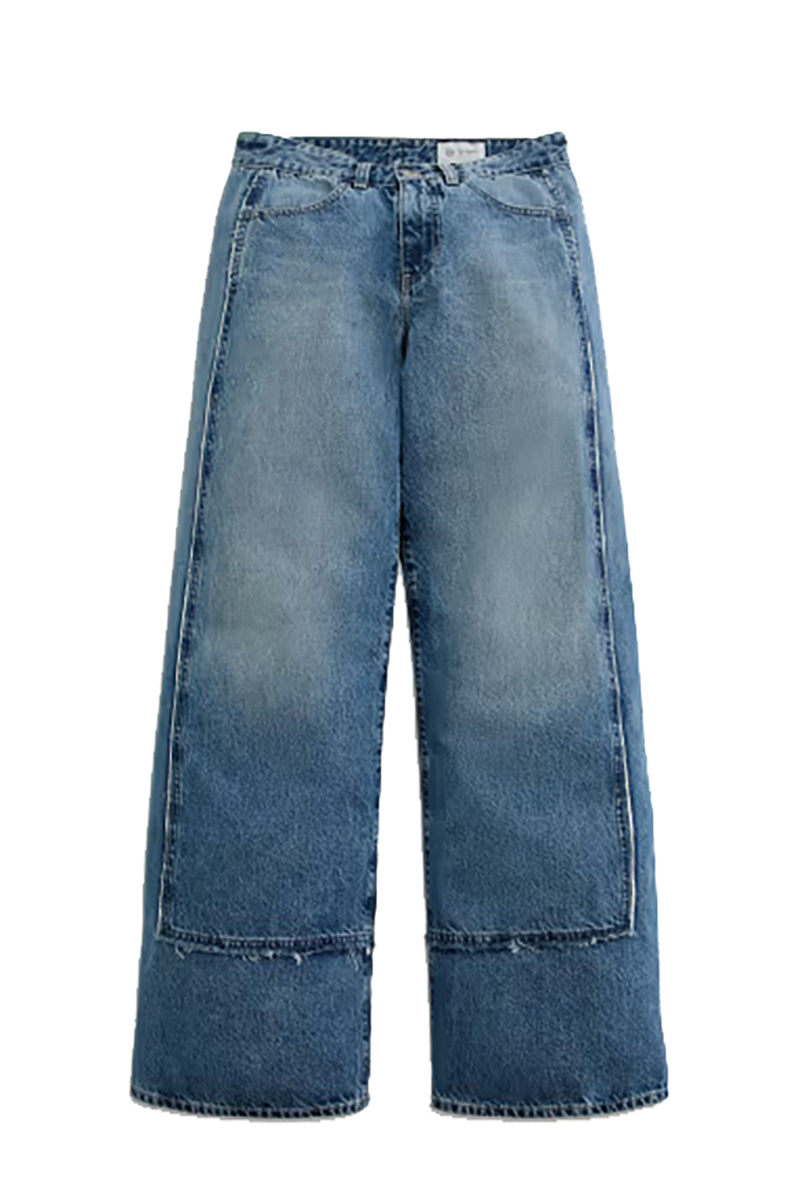 Adria Paneled Fit Low Rise Wide Leg in Socialite