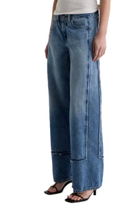 Adria Paneled Fit Low Rise Wide Leg in Socialite