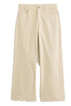 Saige Wide Leg Crop Corduroy in Opal Stone