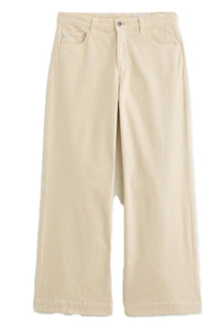 Saige Wide Leg Crop Corduroy in Opal Stone