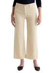 Saige Wide Leg Crop Corduroy in Opal Stone