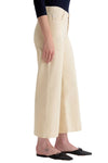 Saige Wide Leg Crop Corduroy in Opal Stone