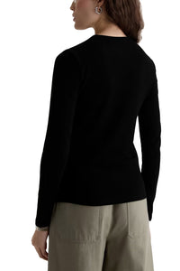 Julia Long Sleeve Tee in Super Black
