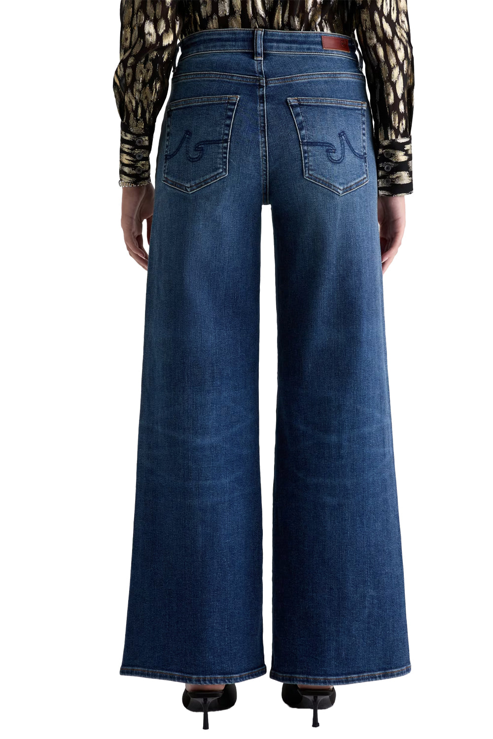 Saige Wide Leg Jean in 14 Years Bluegrass