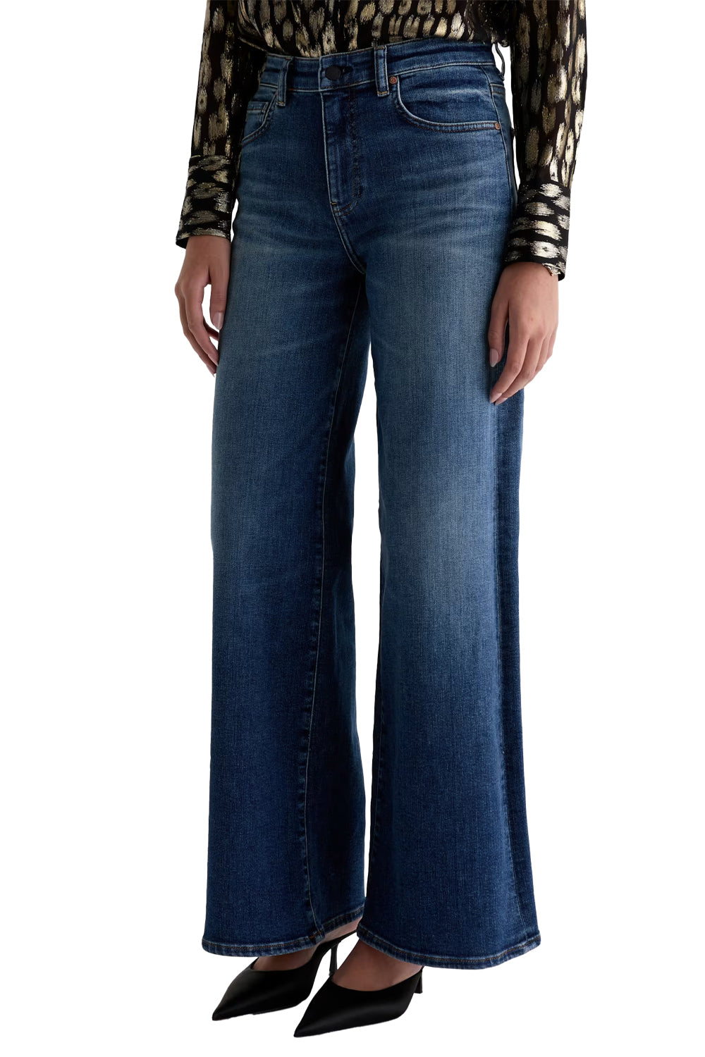 Saige Wide Leg Jean in 14 Years Bluegrass