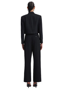 Anderson Cropped Tux Jacket in Black