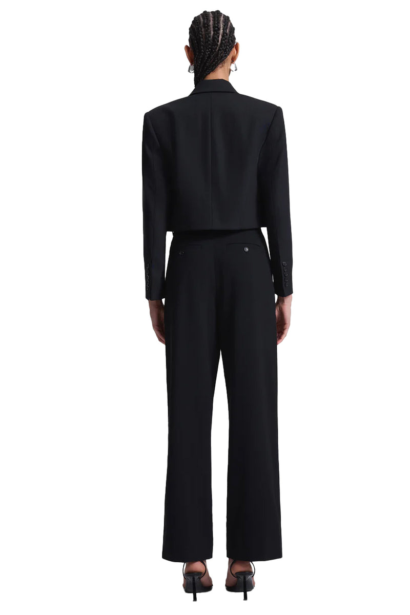 Anderson Cropped Tux Jacket in Black