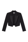 Anderson Cropped Tux Jacket in Black