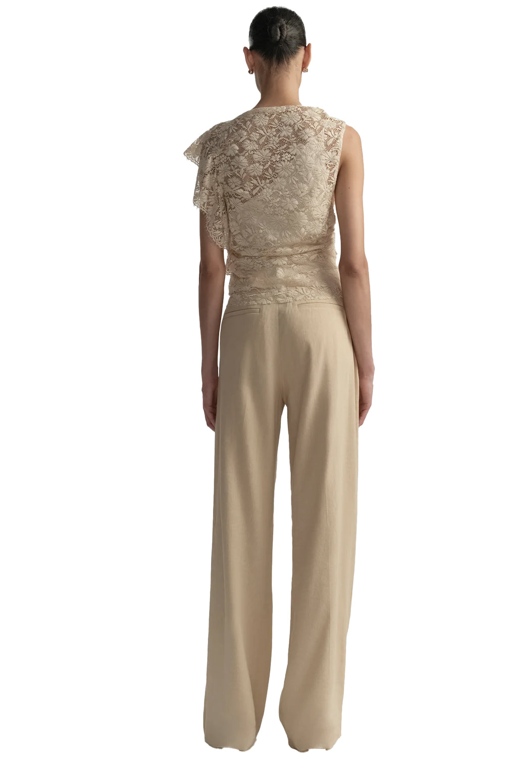 Astrid Lace Top in Crema Dolce