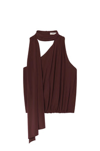 Celeste Silk Top in Coffee