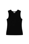 Hadley Cotton Rib Tank in Black