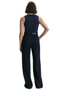 Hadley Cotton Rib Tank in Maritime Navy