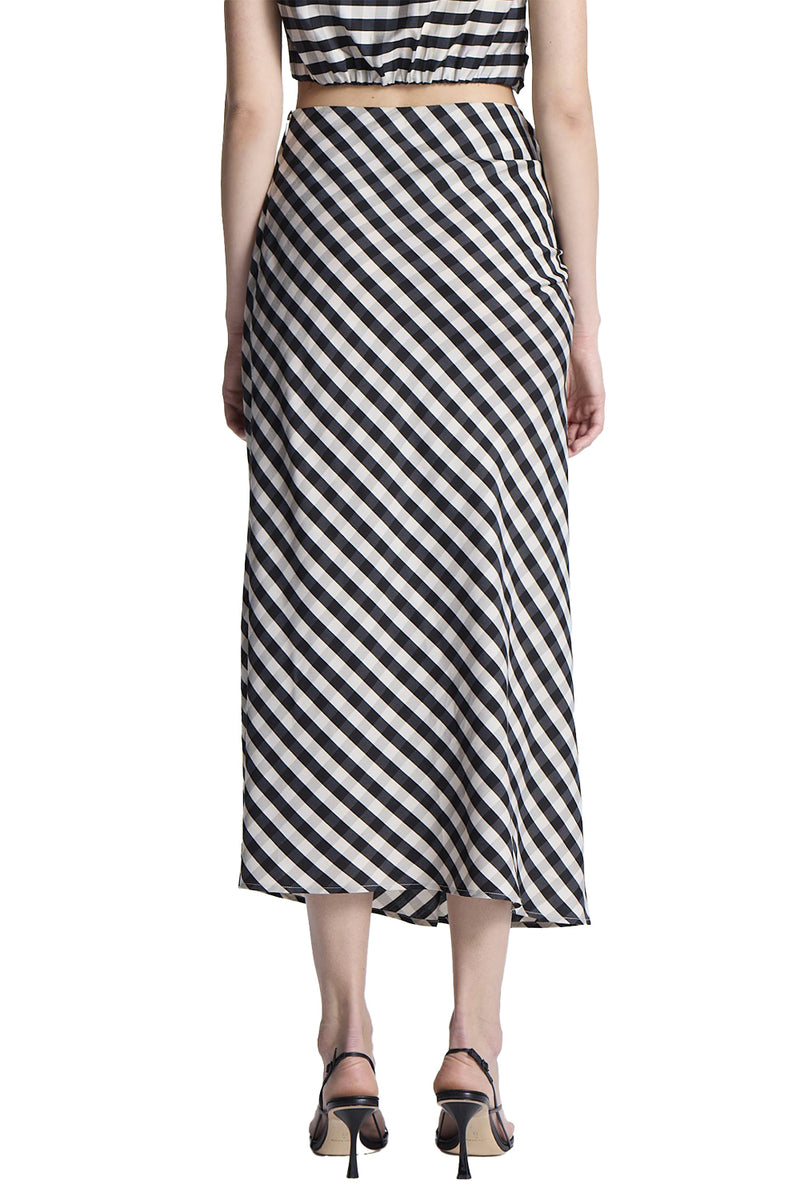 Jean Skirt Black Tan