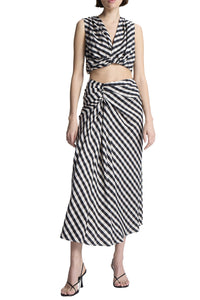 Jean Skirt Black Tan