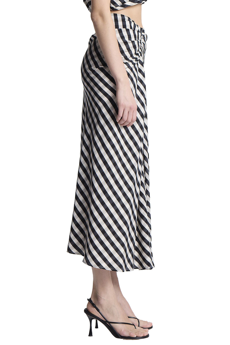 Jean Skirt Black Tan
