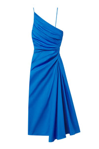 Juno Cotton Midi Dress in Cornflower