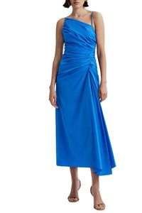Juno Cotton Midi Dress in Cornflower
