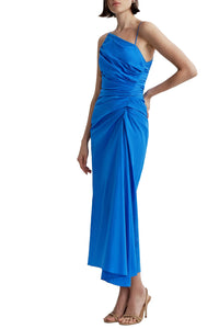 Juno Cotton Midi Dress in Cornflower