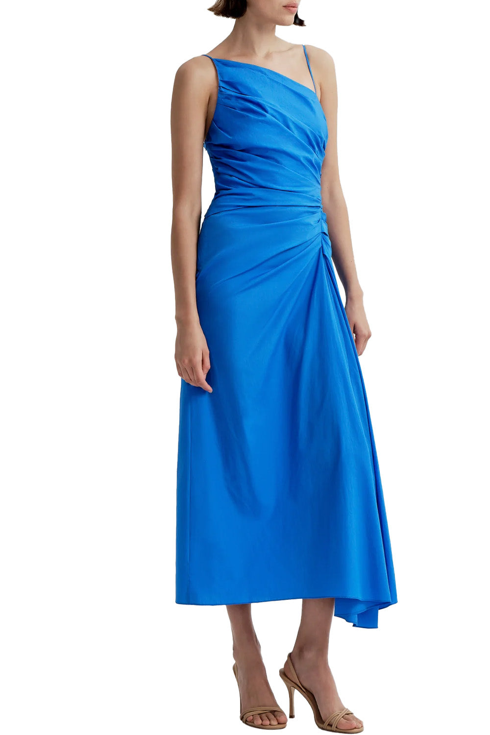 Juno Cotton Midi Dress in Cornflower