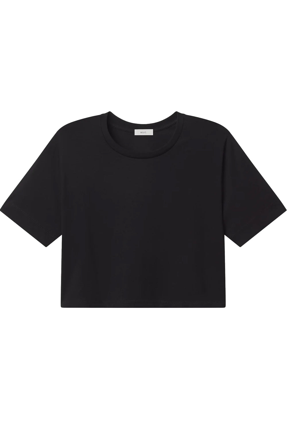 Kali Relaxed Crop Tee in Black