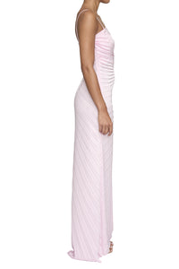Layla Strapless Pleated Gown in Wisteria