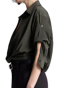 Leo Top in Olive Brown