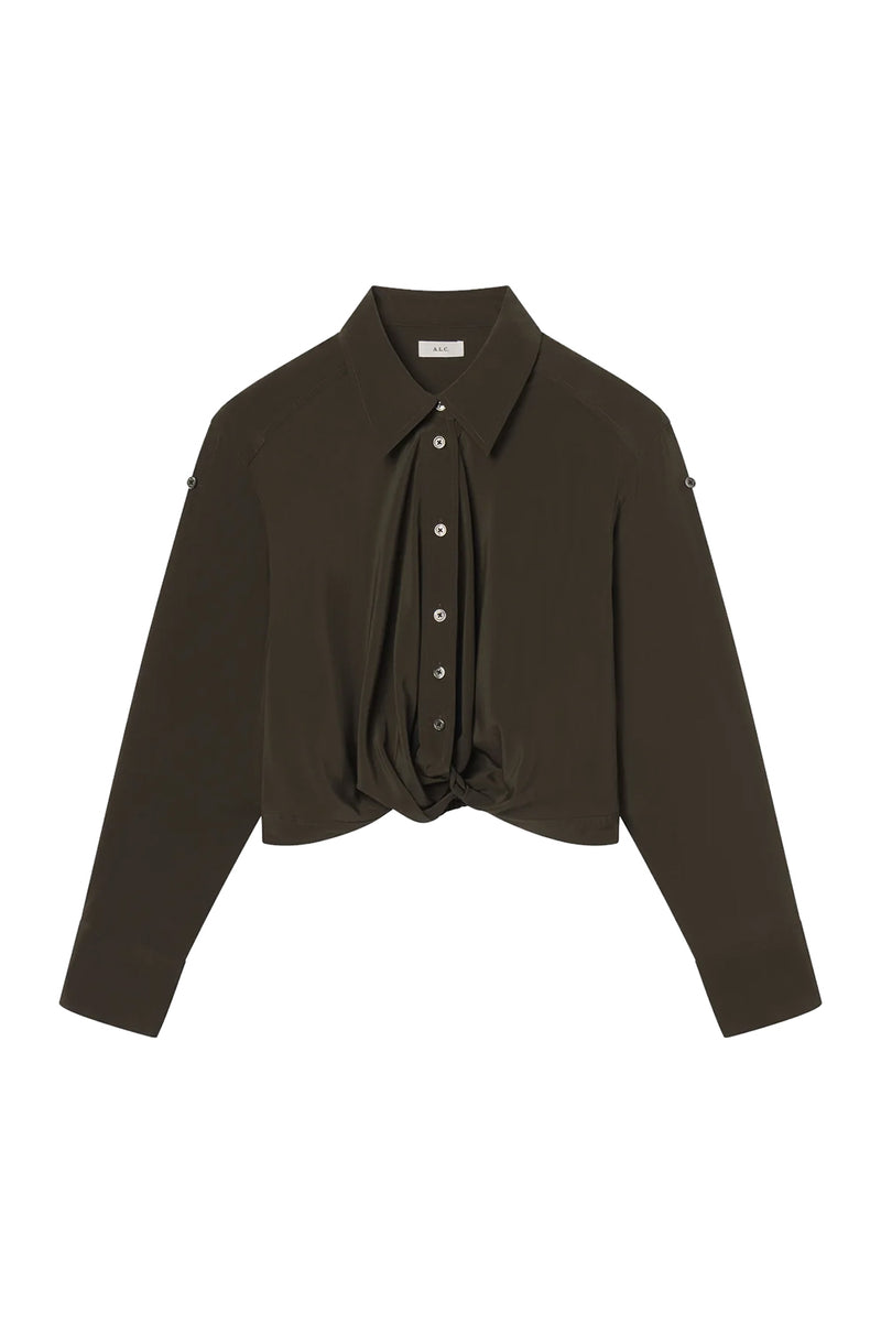 Leo Top in Olive Brown