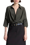 Leo Top in Olive Brown