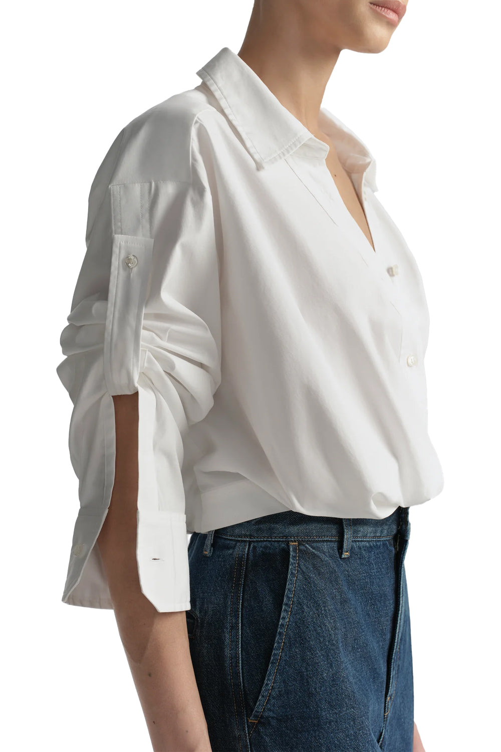  Leo Top  in Bright White