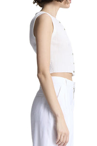Lottie Top in Bright White