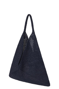 Sid Raffia Bag in Midnight Blue