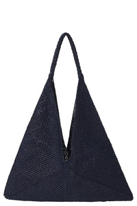 Sid Raffia Bag in Midnight Blue