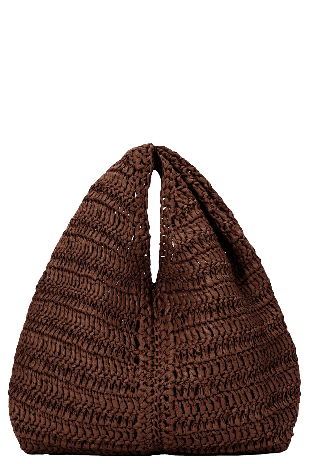 Simone Raffia Bag in Chocolate