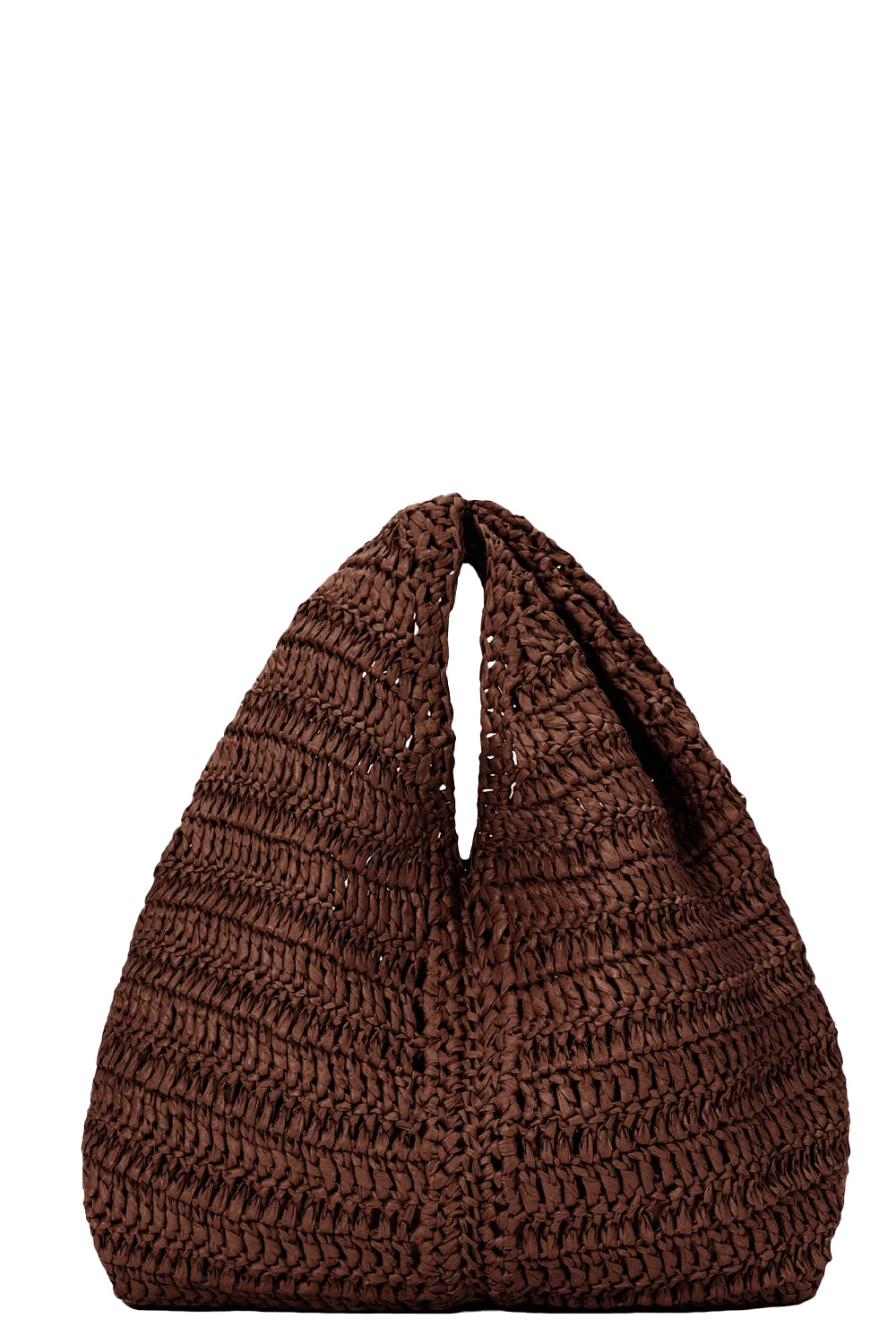 Simone Raffia Bag in Chocolate