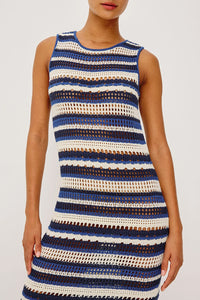 Ana Dress in Crete Stripe