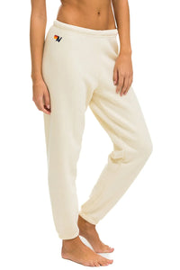 5 Stripe Sweatpant in Vintage White Tan