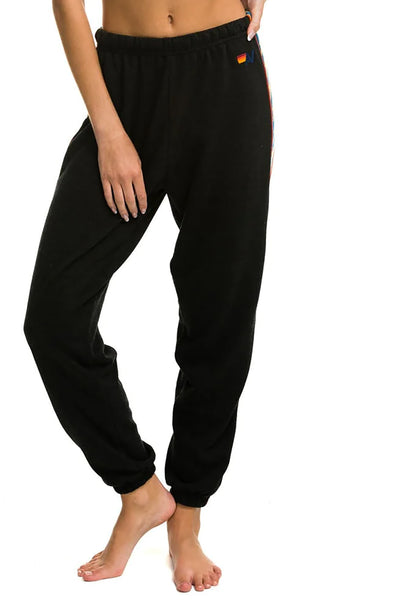 Bolt Stripe Sweatpants in Black
