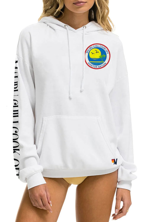 Malibu Chili Cookoff 2023 Pullover Hoodie Relaxed in White