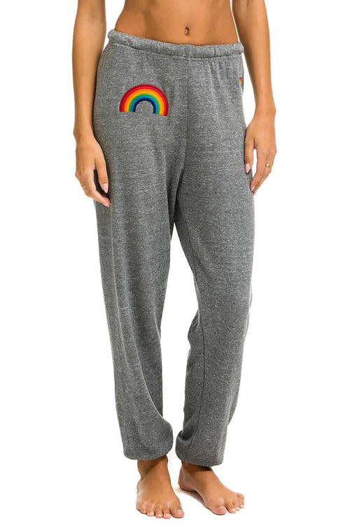 Rainbow Embroidery Sweatpants in Heather