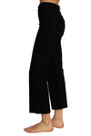 Slim Crop Wide Leg in Black Resin